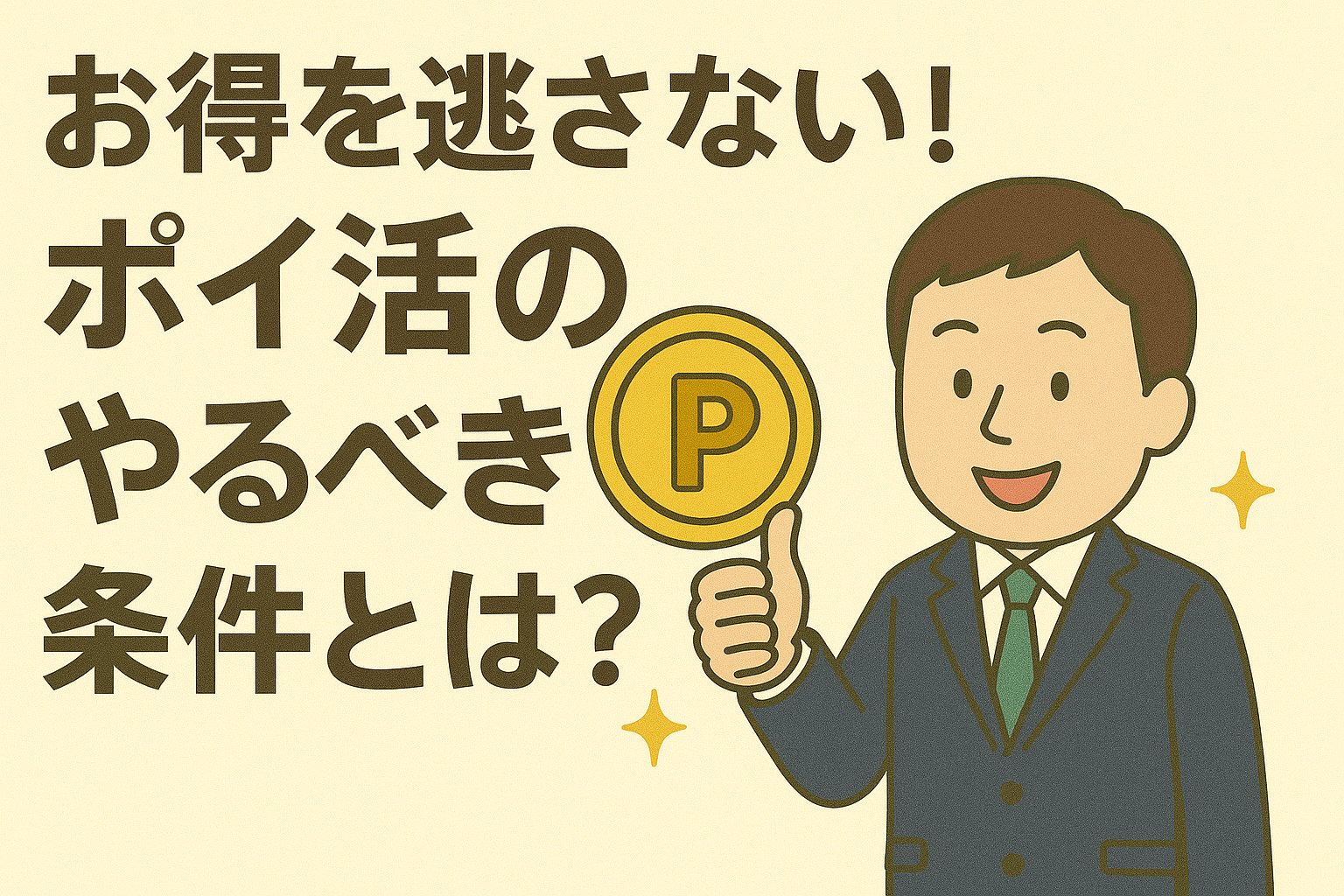 お得を逃さない！ポイ活の「やるべき」条件とは？