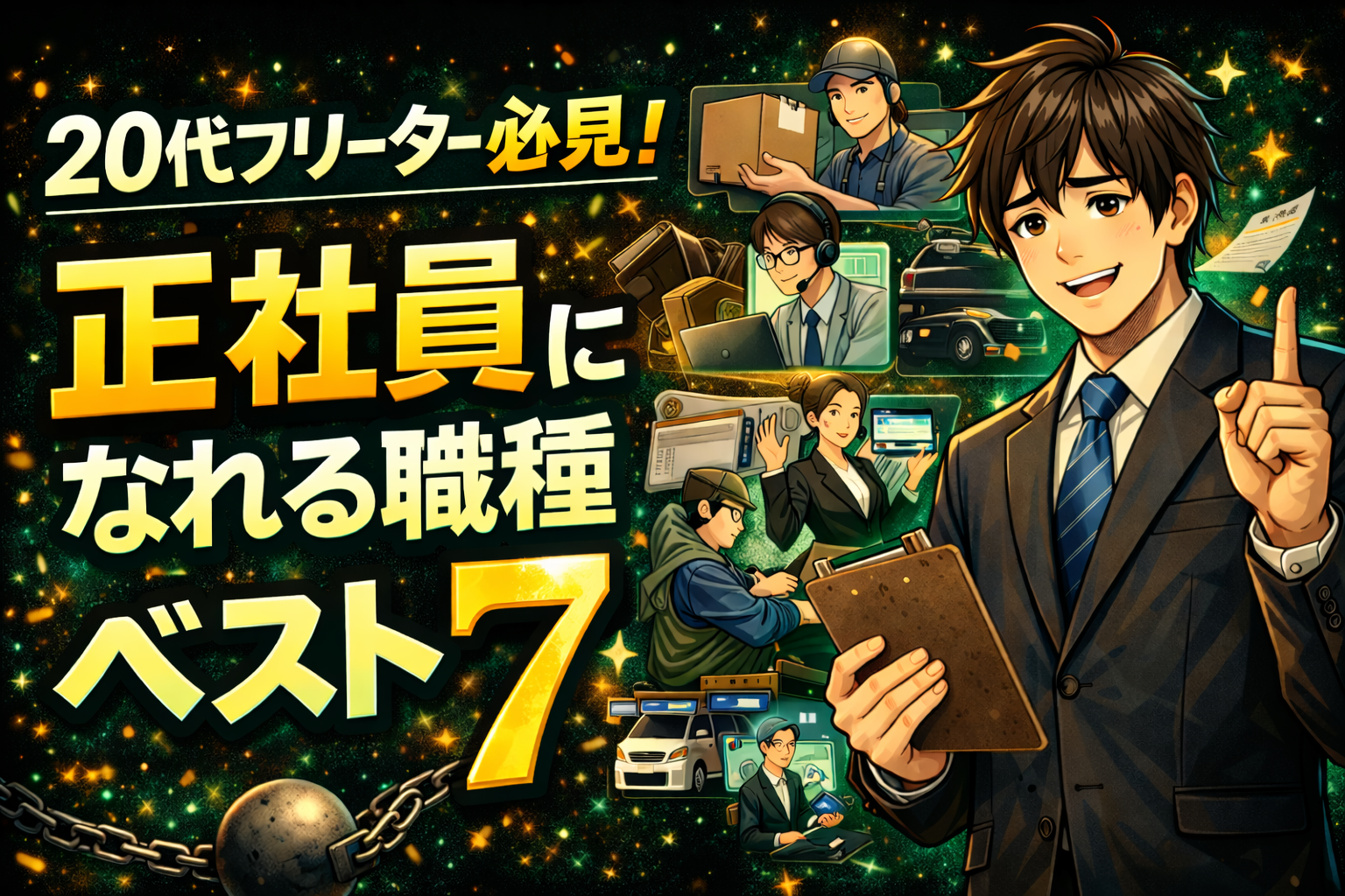 20代フリーター必見！正社員になれる職種ベスト7