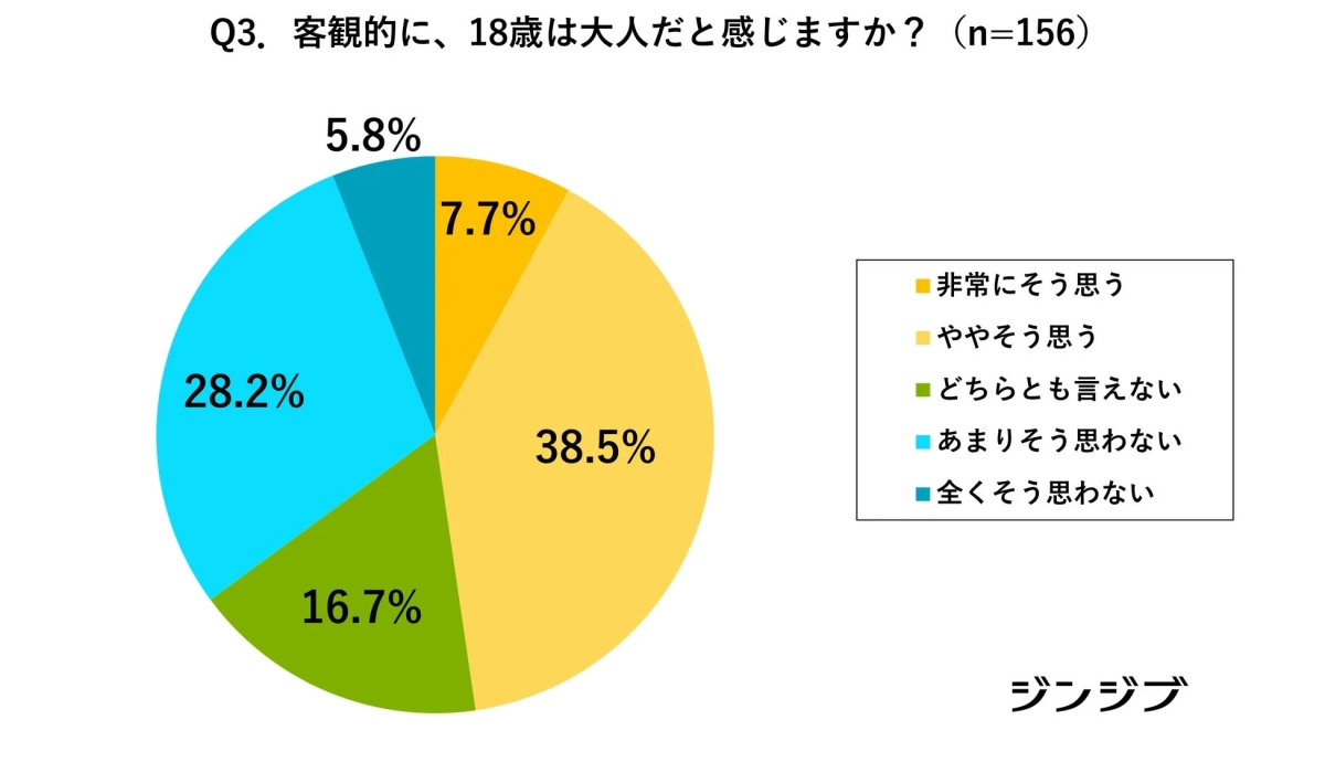 18歳は大人だと感じるか